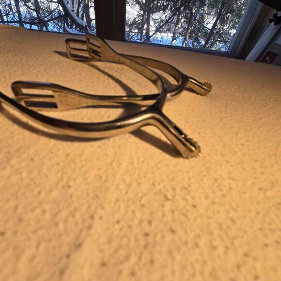 2 sets- high quality stainless steel spurs, dressage, polo, jumping - Picture 8 of 11